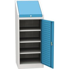 Darbnīcas instrumentu skapis ar integrētu rakstāmgaldu 2