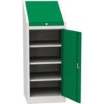 Darbnīcas instrumentu skapis ar integrētu rakstāmgaldu