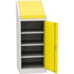 Darbnīcas instrumentu skapis ar integrētu rakstāmgaldu