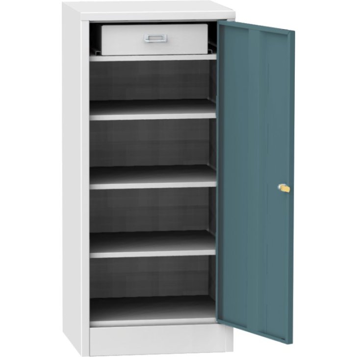 Darbnīcas instrumentu skapis ar 3 plauktiem un 1 atvilktni