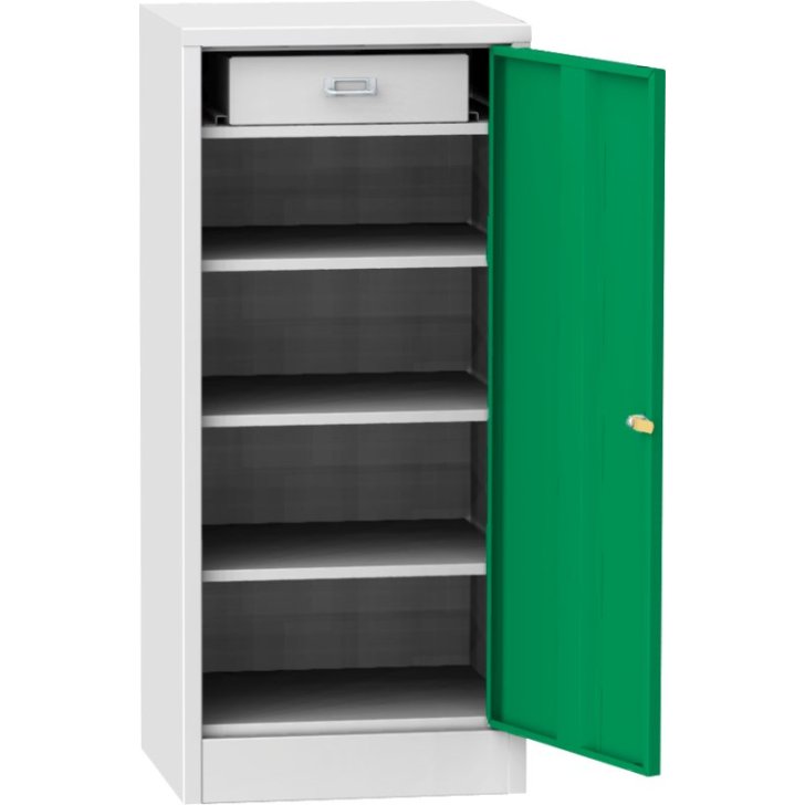 Darbnīcas instrumentu skapis ar 3 plauktiem un 1 atvilktni