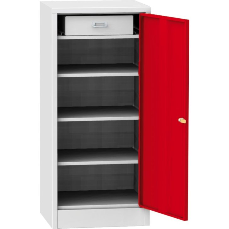 Darbnīcas instrumentu skapis ar 3 plauktiem un 1 atvilktni