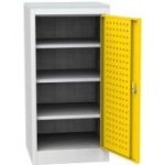 Darbnīcas instrumentu skapis ar lamināta darba virsmu