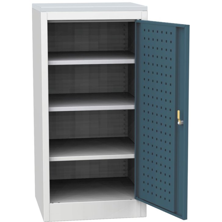 Darbnīcas instrumentu skapis ar lamināta darba virsmu