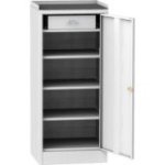 Darbnīcas instrumentu skapis ar ierāmētu gumijas darba virsmu