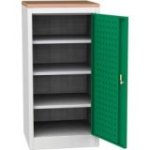 Darbnīcas instrumentu skapis ar dižskābarža darba virsmu