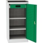 Darbnīcas instrumentu skapis ar ierāmētu gumijas darba virsmu