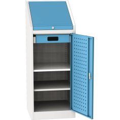 Darbnīcas instrumentu skapis ar integrētu rakstāmgaldu 2