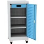 Darbnīcas instrumentu skapis uz riteņiem ar lamināta darba virsmu