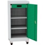 Darbnīcas instrumentu skapis uz riteņiem ar lamināta darba virsmu