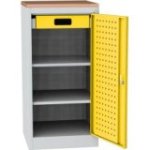 Darbnīcas instrumentu skapis ar dižskābarža darba virsmu