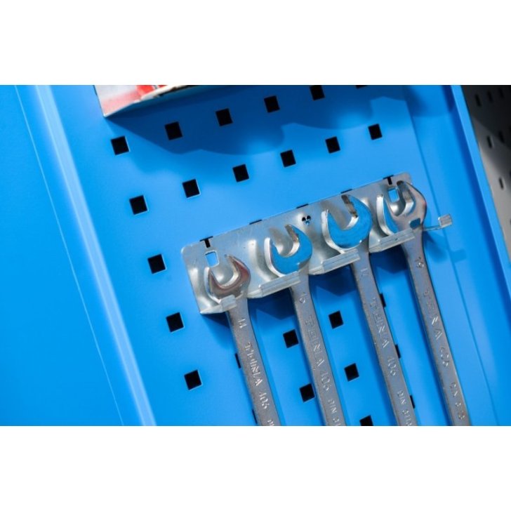 Darbnīcas instrumentu skapis ar dižskābarža darba virsmu