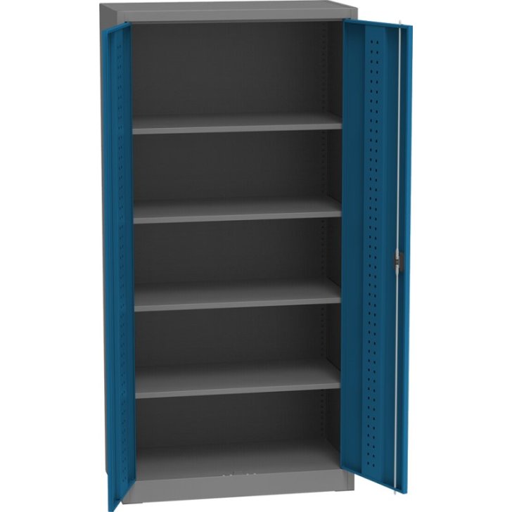 Universāls darbnīcas skapis ar 4 plauktiem