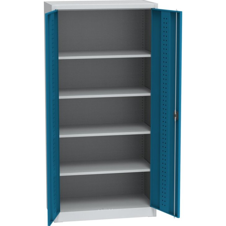 Universāls darbnīcas skapis ar 4 plauktiem