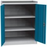 Universāls darbnīcas skapis ar 2 plauktiem