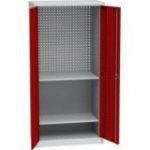 Universāls darbnīcas skapis ar DVB perforāciju un 2 plauktiem