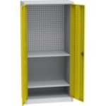 Universāls darbnīcas skapis ar DVB perforāciju un 2 plauktiem