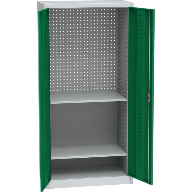 Universāls darbnīcas skapis ar DVB perforāciju un 2 plauktiem