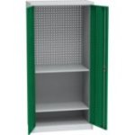 Universāls darbnīcas skapis ar DVB perforāciju un 2 plauktiem