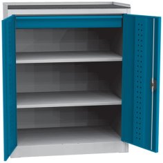 Universāls darbnīcas skapis ar DVB perforāciju, 1 atvilktni un 2 plauktiem