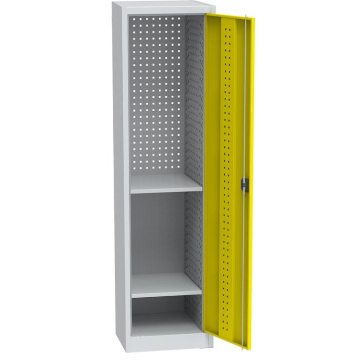 Universāls darbnīcas skapis (505 mm) ar DVB perforāciju un 2 plauktiem