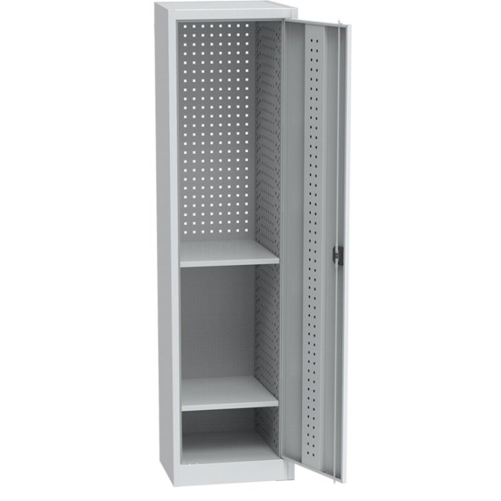 Universāls darbnīcas skapis (505 mm) ar DVB perforāciju un 2 plauktiem