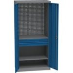 Universāls darbnīcas skapis ar DVB perforāciju, 2 atvilktnēm un 2 plauktiem