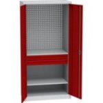 Universāls darbnīcas skapis ar DVB perforāciju, 2 atvilktnēm un 2 plauktiem