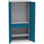 Universāls darbnīcas skapis ar DVB perforāciju, 2 atvilktnēm un 2 plauktiem