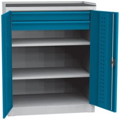 Universāls darbnīcas skapis ar DVB perforāciju, 2 atvilktnēm un 2 plauktiem