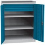 Universāls darbnīcas skapis ar DVB perforāciju, 2 atvilktnēm un 2 plauktiem