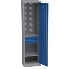 Universāls darbnīcas skapis (505 mm) ar DVB perforāciju, 2 atvilktnēm un 2 plauktiem