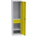 Universāls darbnīcas skapis (505 mm) ar DVB perforāciju, 2 atvilktnēm un 2 plauktiem