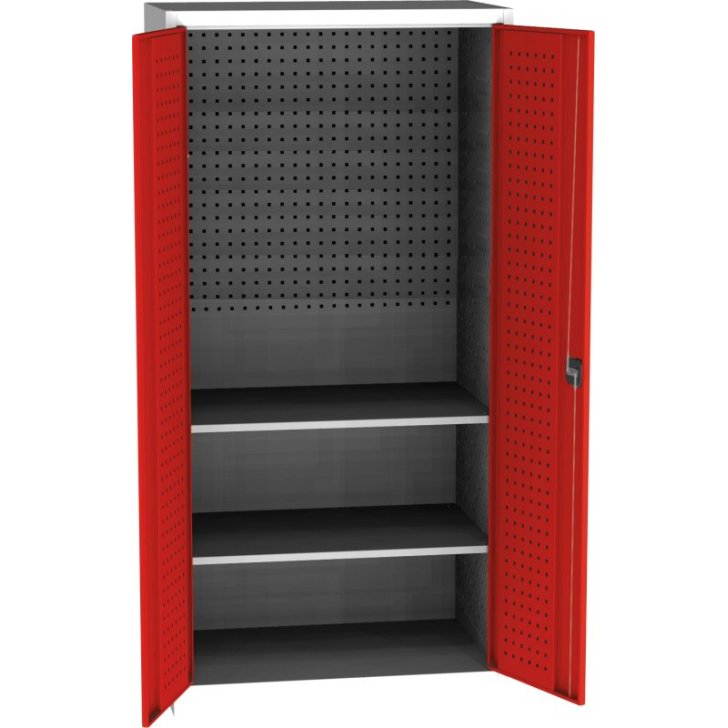 Lieljaudas SPD universāls darbnīcas skapis ar DVB perforāciju un 2 plauktiem