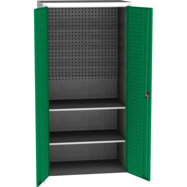 Lieljaudas SPD universāls darbnīcas skapis ar DVB perforāciju un 2 plauktiem