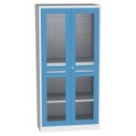 Lieljaudas SPD universāls darbnīcas skapis ar DVB perforāciju, 2 atvilktnēm un 2 plauktiem