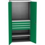 Lieljaudas SPD universāls darbnīcas skapis ar DVB perforāciju, 4 atvilktnēm un 2 plauktiem