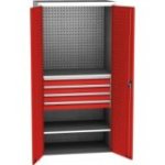 Lieljaudas SPD universāls darbnīcas skapis ar DVB perforāciju, 4 atvilktnēm un 2 plauktiem