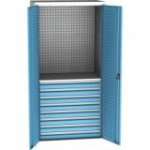 Lieljaudas SPD universāls darbnīcas skapis ar DVB perforāciju, 8 atvilktnēm un 2 plauktiem