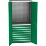 Lieljaudas SPD universāls darbnīcas skapis ar DVB perforāciju, 8 atvilktnēm un 2 plauktiem