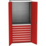 Lieljaudas SPD universāls darbnīcas skapis ar DVB perforāciju, 8 atvilktnēm un 2 plauktiem