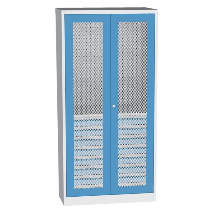 Lieljaudas SPD universāls darbnīcas skapis ar DVB perforāciju, 8 atvilktnēm un 2 plauktiem