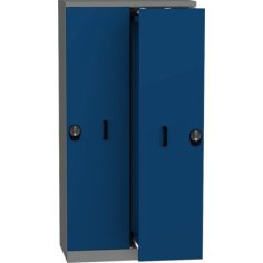 Universāls darbnīcas skapis ar 2 vertikālām atvilktnēm