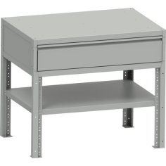 Pamatnes rāmis MMS VARIO sērijas darbagaldiem ar 1 atvilktni un 1 plauktu 2