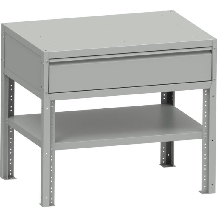 Pamatnes rāmis MMS VARIO sērijas darbagaldiem ar 1 atvilktni un 1 plauktu