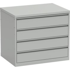 Pamatkonteiners MMS VARIO sērijas darbagaldiem ar 4 atvilktnēm