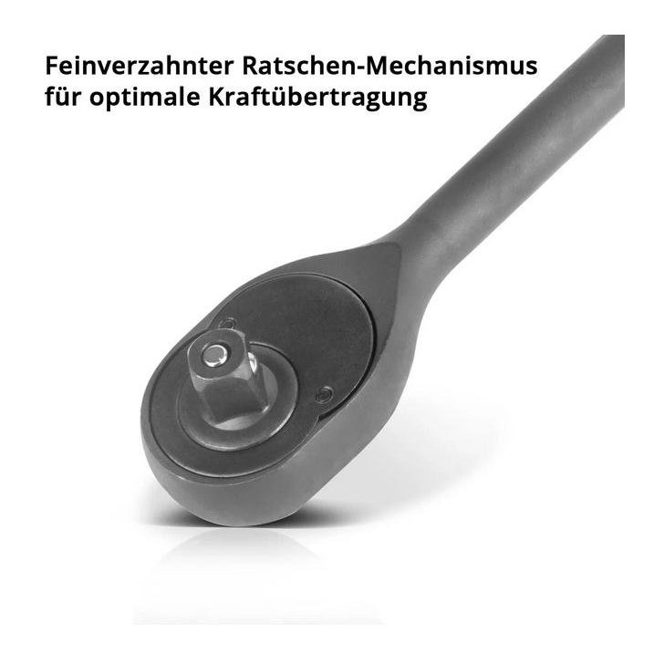 24 daļu uzgaļu komplekts ar sprūdrata atslēgu