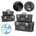 Instrumentu kastes komplekts ar 4 tukšām instrumentu kastēm