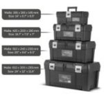 Instrumentu kastes komplekts ar 4 tukšām instrumentu kastēm