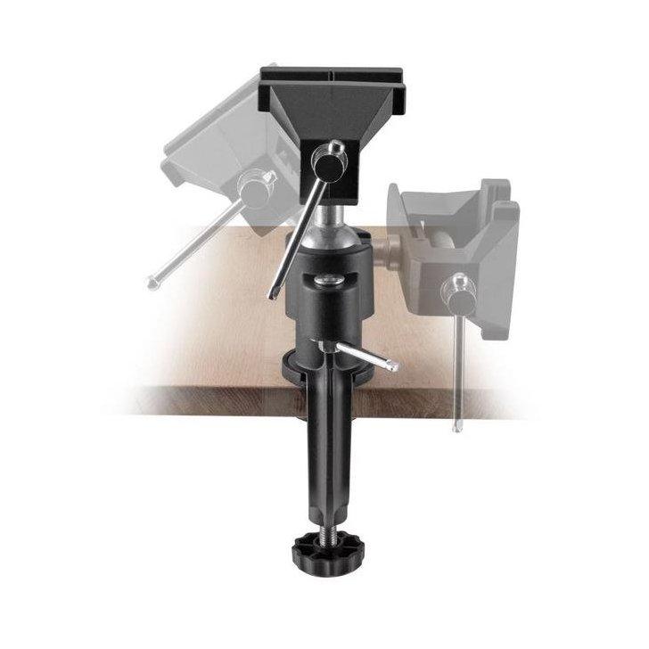 TS-50 ST galda skrūvspīles ar lodveida savienojumu, elastīgas paralēlas skrūvspīles koka, plastmasas un metāla sagatavēm